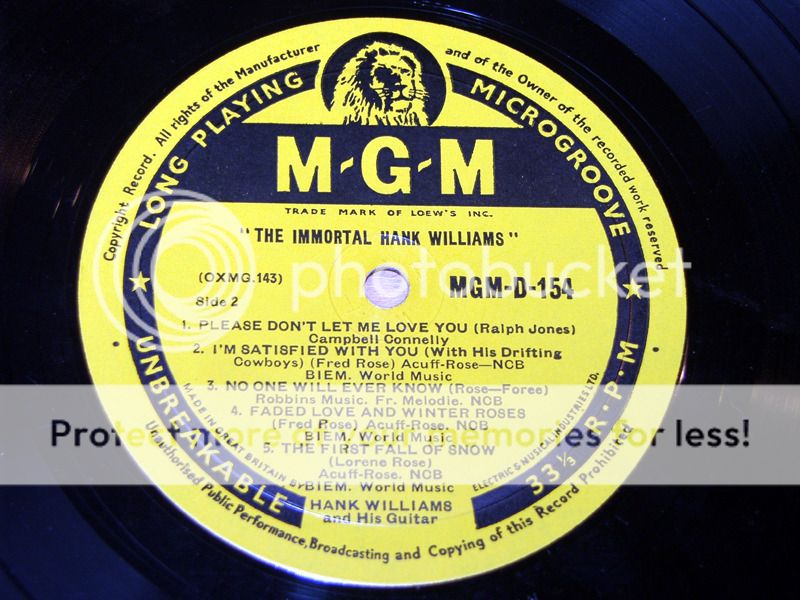 details about hank williams/the immortal/1957 mgm 10" lp/ex